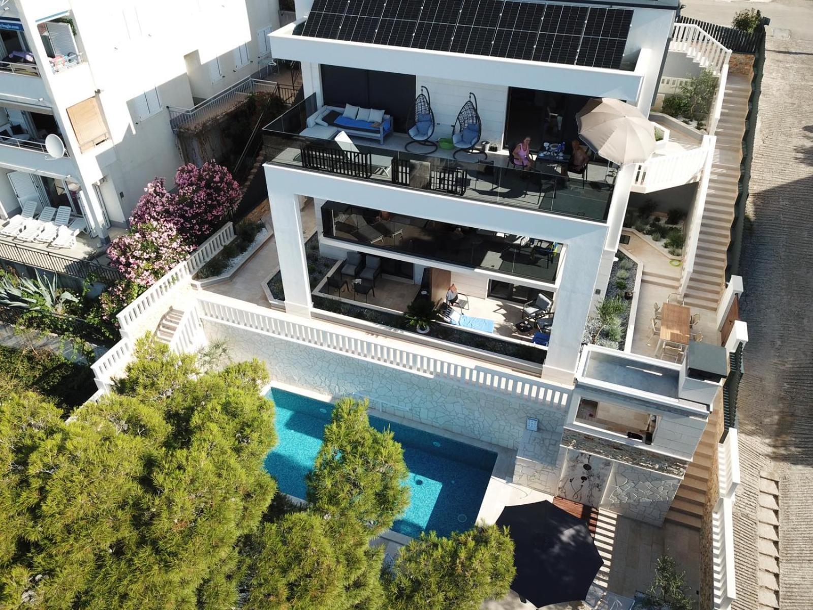 Luxury Beachfront Villa Carlisa Čiovo المظهر الخارجي الصورة